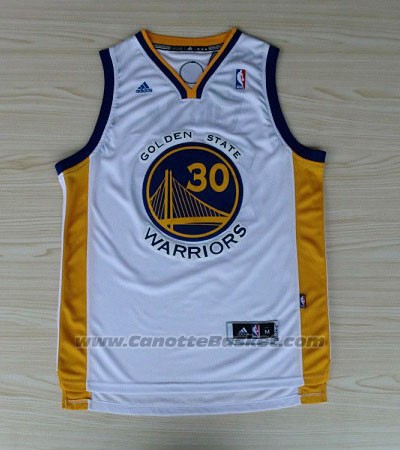 Maglia Golden State Warriors Stephen Curry #30 Bianco
